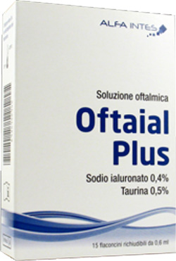 SOLUZIONE OFTALMICA OFTAIAL PLUS ACIDO IALURONICO 0,4% E TAURINA 15 FLACONCINI RICHIUDIBILI DA 0,6 ML - Farmacia Nuova Dr.ssa Gabriella Catellani