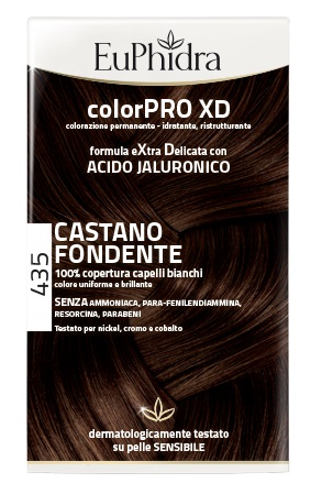 EUPHIDRA COLORPRO XD 435 CASTANO FONDENTE GEL COLORANTE CAPELLI IN FLACONE + ATTIVANTE + BALSAMO + GUANTI - Farmacia Nuova Dr.ssa Gabriella Catellani