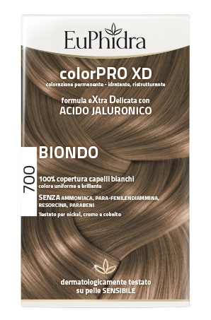 EUPHIDRA COLORPRO XD 700 BIONDO GEL COLORANTE CAPELLI IN FLACONE + ATTIVANTE + BALSAMO + GUANTI - Farmacia Nuova Dr.ssa Gabriella Catellani
