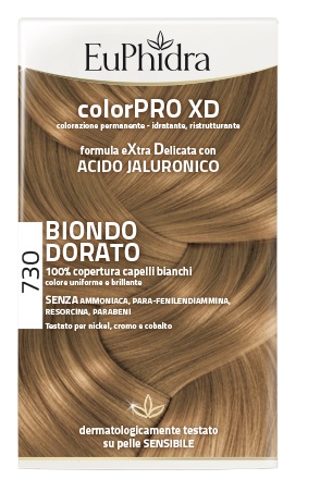 EUPHIDRA COLORPRO XD 730 BIONDO DORATO GEL COLORANTE CAPELLI IN FLACONE + ATTIVANTE + BALSAMO + GUANTI - Farmacia Nuova Dr.ssa Gabriella Catellani