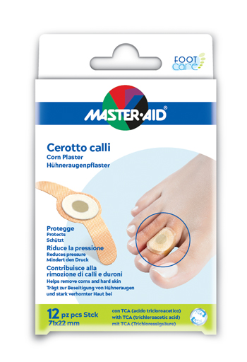 CEROTTO CALLIFUGO MASTER-AID FOOTCARE 71X22 MM 12 PEZZI B2 - Farmacia Nuova Dr.ssa Gabriella Catellani