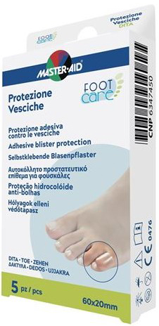 IDROCOLLOIDE MASTER-AID FOOTCARE VESCICHE DITA 60X20 MM 5 PEZZI A2 - Farmacia Nuova Dr.ssa Gabriella Catellani