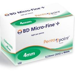 AGO PER PENNA DA INSULINA BD MICROFINE PENTAPOINT GAUGE 32 4 MM 100 PEZZI - Farmacia Nuova Dr.ssa Gabriella Catellani