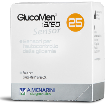 STRISCE MISURAZIONE GLICEMIA GLUCOMEN AREO SENSOR 25 PEZZI - Farmacia Nuova Dr.ssa Gabriella Catellani