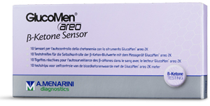 STRISCE MISURAZIONE CHETONEMIA GLUCOMEN AREO B-KETONE SENSOR 10 PEZZI - Farmacia Nuova Dr.ssa Gabriella Catellani