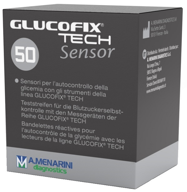 STRISCE MISURAZIONE GLICEMIA GLUCOFIX TECH SENSOR 50 PEZZI - Farmacia Nuova Dr.ssa Gabriella Catellani