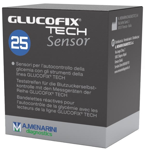 STRISCE MISURAZIONE GLICEMIA GLUCOFIX TECH SENSOR 25 PEZZI - Farmacia Nuova Dr.ssa Gabriella Catellani