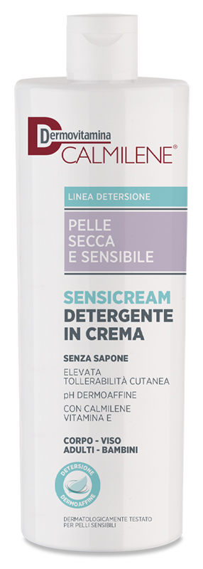 DERMOVITAMINA CALMILENE SENSICREAM DETERGENTE IN CREMA SENZA SAPONE PER PELLE SECCA E SENSIBILE 500 ML - Farmacia Nuova Dr.ssa Gabriella Catellani