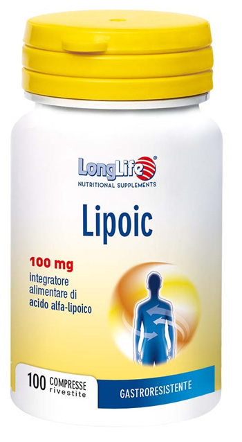 LONGLIFE LIPOIC 100 MG 100 CAPSULE RIVESTITE DA 400 MG - Farmacia Nuova Dr.ssa Gabriella Catellani