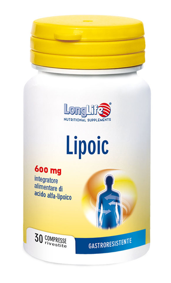 LONGLIFE LIPOIC 600 MG 30 COMPRESSE RIVESTITE DA 870 MG - Farmacia Nuova Dr.ssa Gabriella Catellani