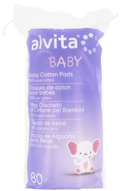 ALVITA BABY MAXI DISCHETTI DI COTONE PER BAMBINI 100% PURO COTONE 80 PEZZI - Farmacia Nuova Dr.ssa Gabriella Catellani