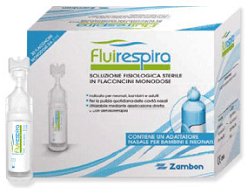 FLUIRESPIRA SOLUZIONE FISIOLOGICA STERILE 30 FLACONCINI MONODOSE DA 5ML - Farmacia Nuova Dr.ssa Gabriella Catellani