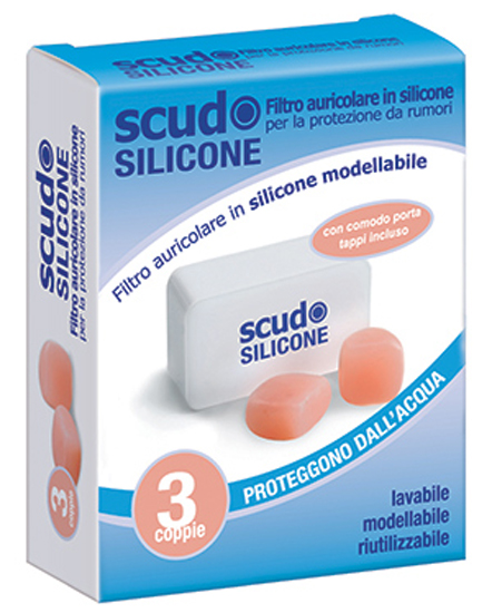 TAPPO AURICOLARE EARPLUG SCUDO IN SILICONE 3 COPPIE 6 PEZZI ARTICOLO 7EN091 - Farmacia Nuova Dr.ssa Gabriella Catellani