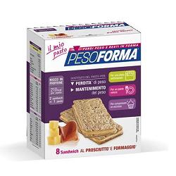 PESOFORMA SANDWICH PROSCIUTTO/FORMAGGIO 4 PASTI 8 PEZZI X 25 G - Farmacia Nuova Dr.ssa Gabriella Catellani