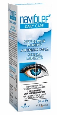 NAVIBLEF DAILY CARE SCHIUMA PER RIMOZIONE SECREZIONI OCULARI DA PALPEBRE E CIGLIA 50 ML - Farmacia Nuova Dr.ssa Gabriella Catellani
