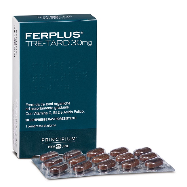 PRINCIPIUM FERPLUS TRE RETARD 30MG 30 COMPRESSE GASTRORESISTENTI - Farmacia Nuova Dr.ssa Gabriella Catellani