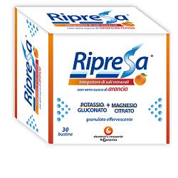 RIPRESA 30BUST 10G INTEGRATORE ALIMENTARE DI MAGNESIO E POTASSIO BUSTINE EFFERVESCENTI UTILE NEGLI STATI DI STANCHEZZA - Farmacia Nuova Dr.ssa Gabriella Catellani