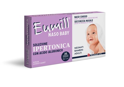 EUMILL NASO BABY SOLUZIONE IPERTONICA 20 FLACONCINI MONODOSE 5 ML - Farmacia Nuova Dr.ssa Gabriella Catellani