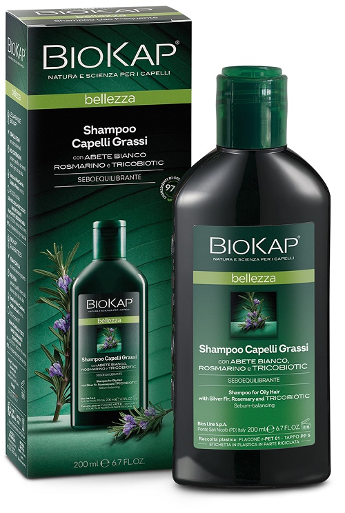 BIOKAP BELLEZZA SHAMPOO CAPELLI GRASSI CON TRICOBIOTIC 200 ML - Farmacia Nuova Dr.ssa Gabriella Catellani