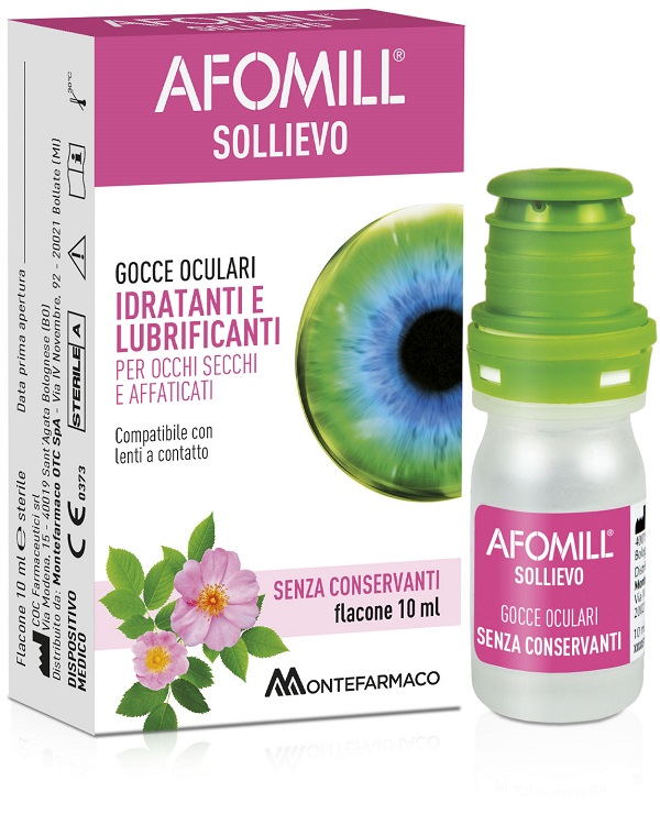 AFOMILL SOLLIEVO GOCCE OCULARI SOLLIEVO OCCHI 10 ML - Farmacia Nuova Dr.ssa Gabriella Catellani