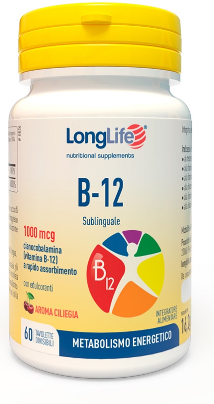 LONGLIFE B12 1000 MCG 60 TAVOLETTE - Farmacia Nuova Dr.ssa Gabriella Catellani