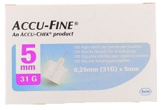 AGO PER PENNA DA INSULINA ACCU-FINE PEN NEEDLE ACCU-CHEK GAUGE 31 X 5MM 100 PEZZI - Farmacia Nuova Dr.ssa Gabriella Catellani