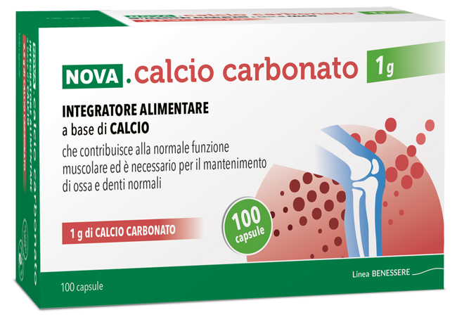 NOVA CALCIO CARBONATO 1 G 100 CAPSULE - Farmacia Nuova Dr.ssa Gabriella Catellani