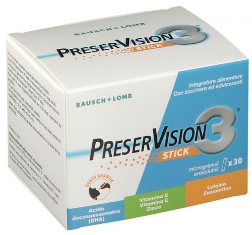 PRESERVISION 3 30 STICK OROSOLUBILI DA 2 G - Farmacia Nuova Dr.ssa Gabriella Catellani