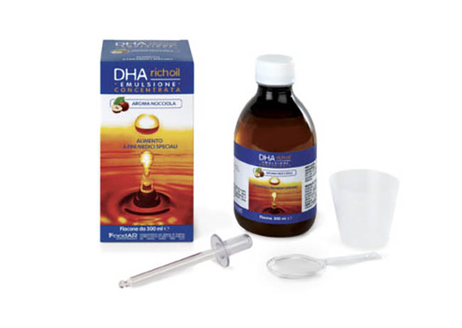 DHA RICHOIL SCIROPPO AL 25% DI DHA DI ORIGINE ALGALE GUSTO MANDORLA 30 ML - Farmacia Nuova Dr.ssa Gabriella Catellani