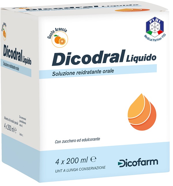 DICODRAL LIQUIDO SOLUZIONE REIDRATANTE ORALE 4 X 200 ML - Farmacia Nuova Dr.ssa Gabriella Catellani