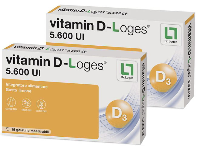 VITAMIN D-LOGES 30 GELATINE MASTICABILI GUSTO LIMONE 42 G - Farmacia Nuova Dr.ssa Gabriella Catellani