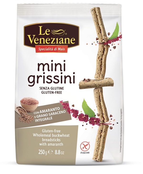 LE VENEZIANE MINIGRISSINI GRANO SARACENO INTEGRALE CON AMARANTO 250 G - Farmacia Nuova Dr.ssa Gabriella Catellani