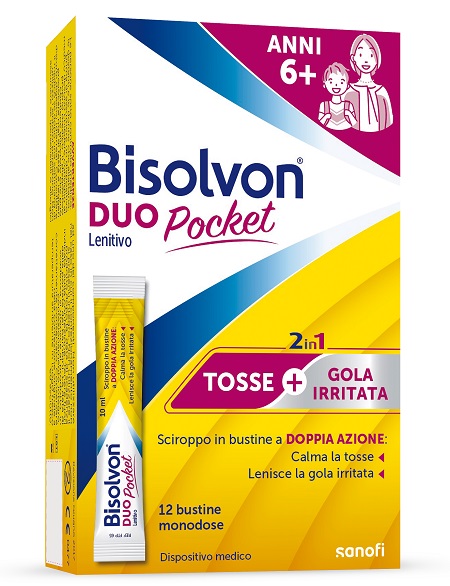 BISOLVON DUO POCKET LENITIVO NEW 12 BUSTINE - Farmacia Nuova Dr.ssa Gabriella Catellani