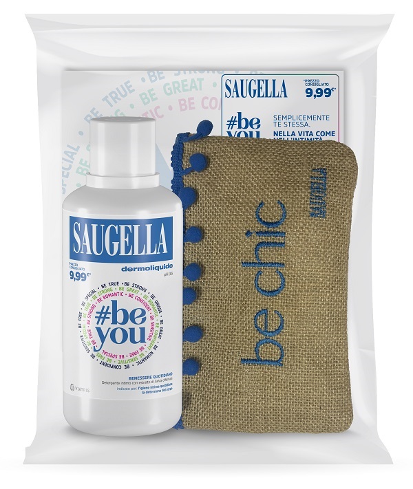 SAUGELLA BUNDLE PROMO POCHETTE 23 BE YOU 1 DERMOLIQUIDO 500 ML + POCHETTE CON PRODOTTI OMAGGIO - Farmacia Nuova Dr.ssa Gabriella Catellani