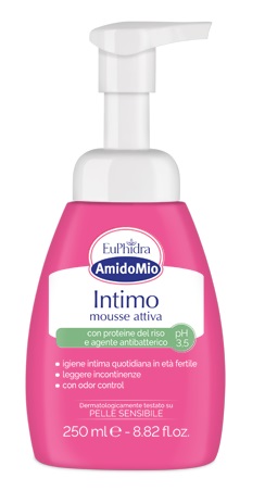 EUPHIDRA AMIDOMIO INTIMO MOUSSE ATTIVA PH 3,5 250 ML - Farmacia Nuova Dr.ssa Gabriella Catellani