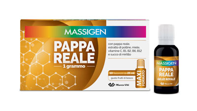 MASSIGEN PAPPA REALE 10 FLACONI DA 25 ML - Farmacia Nuova Dr.ssa Gabriella Catellani