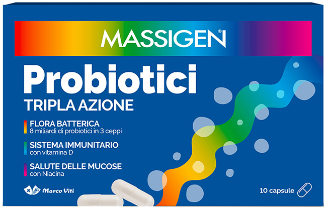 MASSIGEN PROBIOTICI 10 CAPSULE PREZZO PIENO - Farmacia Nuova Dr.ssa Gabriella Catellani