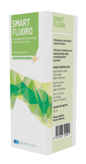 SMART FLUORO GOCCE 10 ML GUSTO CREMA VANIGLIA - Farmacia Nuova Dr.ssa Gabriella Catellani
