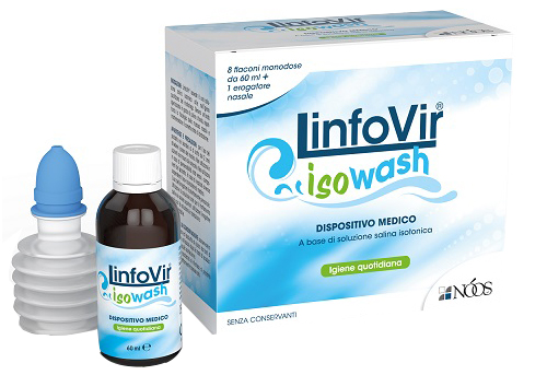 SOLUZIONE SALINA ISOTONICA LINFOVIR ISOWASH 8 FLACONI DA 60 ML - Farmacia Nuova Dr.ssa Gabriella Catellani