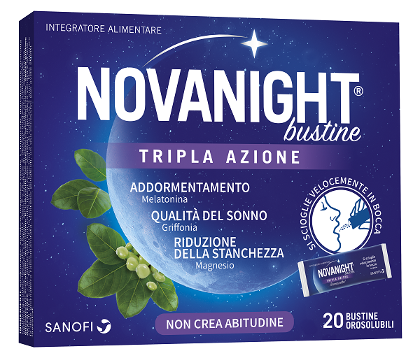 NOVANIGHT 20 BUSTINE TRIPLA AZIONE - Farmacia Nuova Dr.ssa Gabriella Catellani