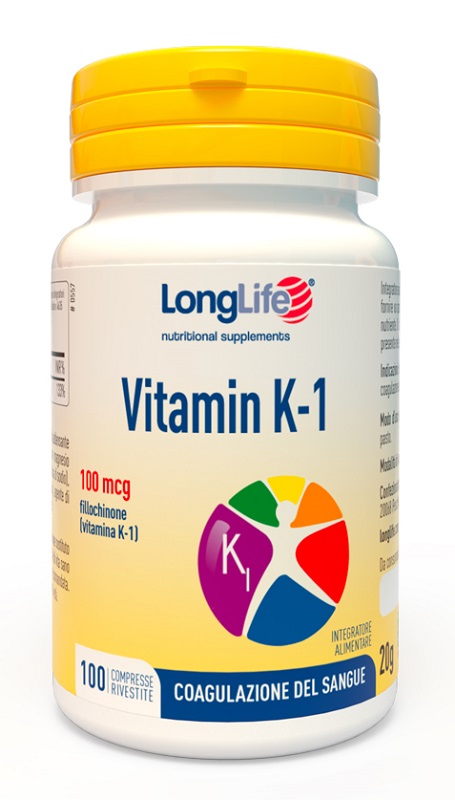 LONGLIFE VITAMIN K 100MCG 100 COMPRESSE RIVESTITE - Farmacia Nuova Dr.ssa Gabriella Catellani