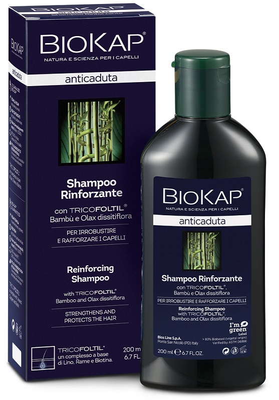 BIOKAP SHAMPOO RINFORZANTE ANTICADUTA CON TRICOFOLTIL NUOVA FORMULA 200 ML - Farmacia Nuova Dr.ssa Gabriella Catellani
