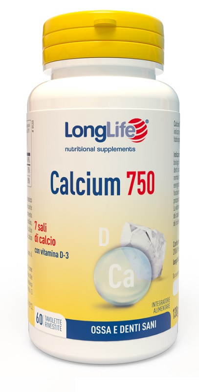 LONGLIFE CALCIUM 750 MG 60 TAVOLETTE - Farmacia Nuova Dr.ssa Gabriella Catellani