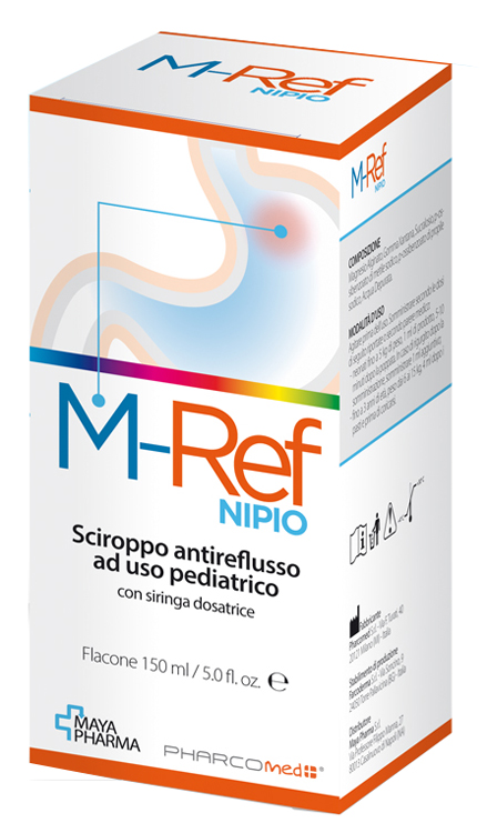 M-REF NIPIO SCIROPPO ANTIREFLUSSO AD USO PEDIATRICO 150 ML CON SIRINGA DOSATRICE - Farmacia Nuova Dr.ssa Gabriella Catellani