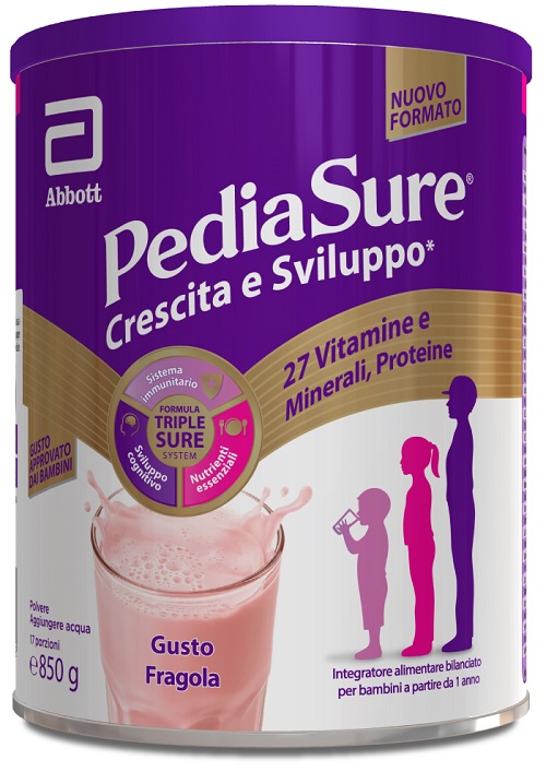 PEDIASURE CRESCITA&SVILUPPO FRAGOLA 850 G - Farmacia Nuova Dr.ssa Gabriella Catellani