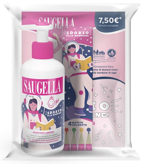 SAUGELLA GIRL + GADGET PROMOZIONE COSTITUITA DA UN BUNDLE COMPOSTO DA PRODOTTO GIRL 200 ML + IN OMAGGIO MATITE COLORATE - Farmacia Nuova Dr.ssa Gabriella Catellani
