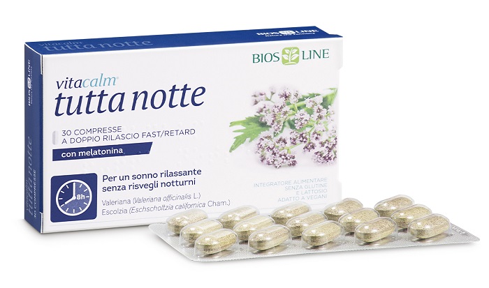 VITACALM TUTTA NOTTE CON MELATONINA 30 COMPRESSE - Farmacia Nuova Dr.ssa Gabriella Catellani