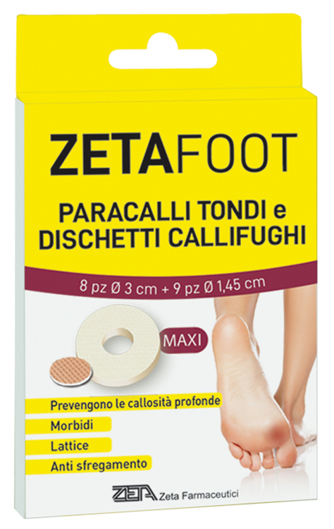 ZETAFOOT PARACALLO TONDO 8 PEZZI + DISCHETTO CALLIFUGO 9 PEZZI - Farmacia Nuova Dr.ssa Gabriella Catellani