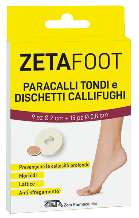 ZETAFOOT PARACALLO TONDO 9 PEZZI + DISCHETTO CALLIFUGO 15 PEZZI - Farmacia Nuova Dr.ssa Gabriella Catellani