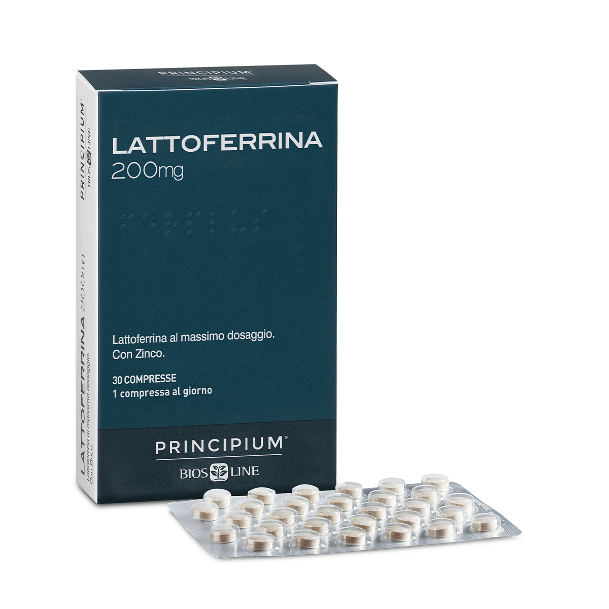 PRINCIPIUM LATTOFERRINA 200 MG 30 COMPRESSE - Farmacia Nuova Dr.ssa Gabriella Catellani